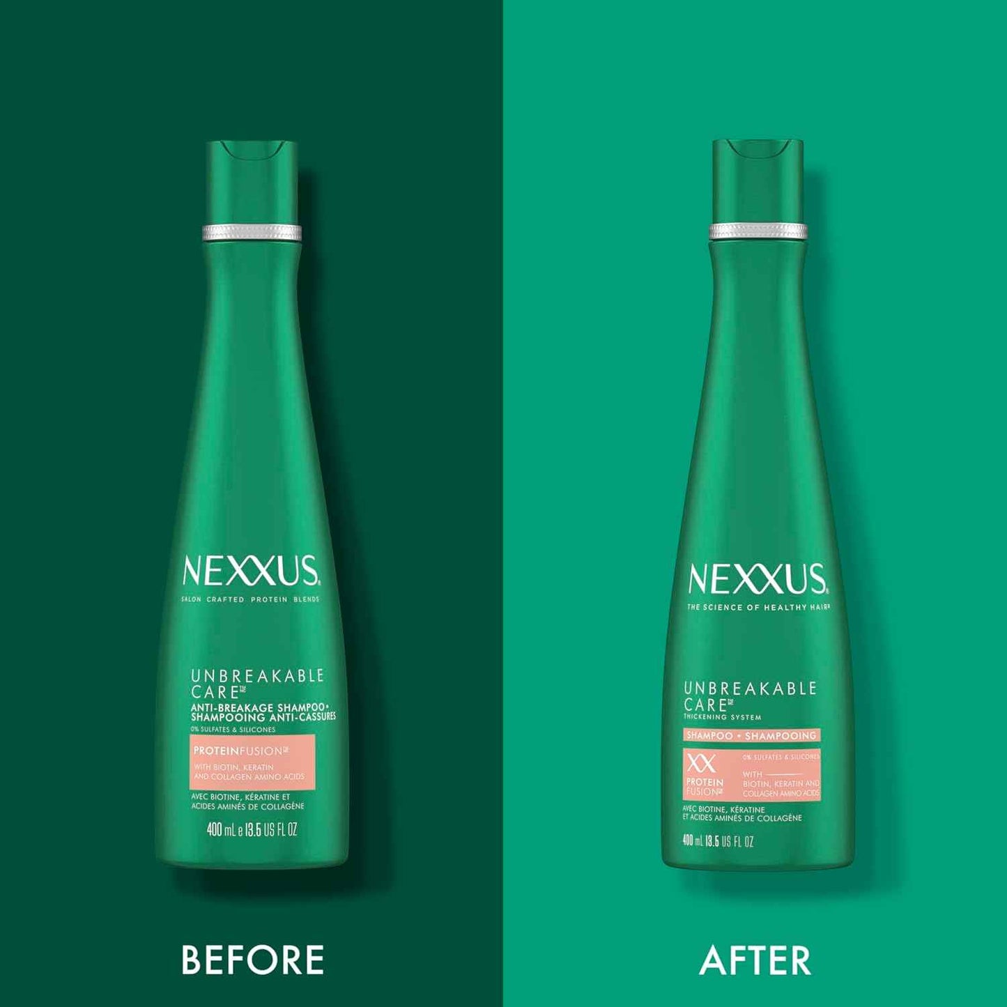 Nexxus Unbreakable Anti Breakage Shampoo for Strengthening for Fine and Thin Hair Hair Care Powered by Duraplex Fortifier Technology with Thickening Complex 13.5