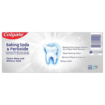 Colgate Baking Soda & Peroxide Toothpaste - Whitens Teeth, Fights Cavities & Removes Stains