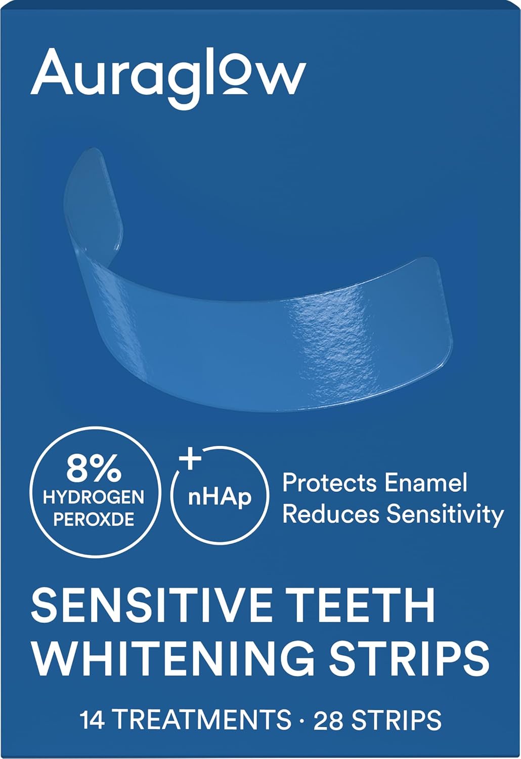 Sensitive_Teeth_Whitening_Strips_–_14_Treatments_(28_Strips),_8%_Hydrogen_Peroxide_with_Nano_Hydroxyapatite,_Low_Sensitivity_At-Home_Whitening,_Mint_–_Auraglow