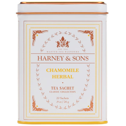 Harney_&_Sons_Chamomile_Herbal_Tea,_Classic_Tin,_20_Sachets,_white