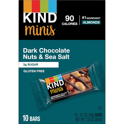 KIND_Minis,_Dark_Chocolate_Nuts_&_Sea_Salt,_Healthy_Snacks,_Gluten_Free,_Low_Calorie_Snacks,_Low_Sugar,_10_Count
