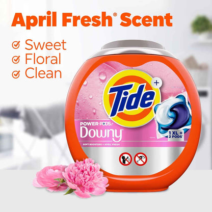 Tide Power PODs + Downy Laundry Detergent Pods, Soft Boosters + April Fresh