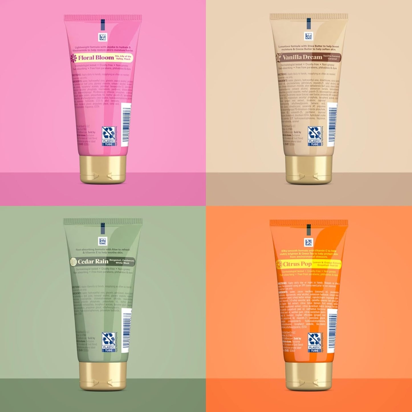 Gold_Bond_Scented_Hand_Cream_Set,_Everyday_Hand_Cream_to_Hydrate_the_Skin,_Assorted_Scents,_3_oz,_4_pk