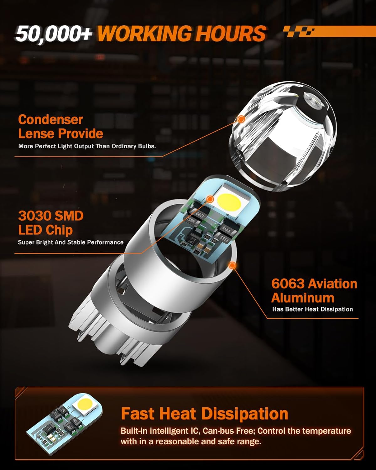 SEALIGHT_194_LED_Bulb_6000K_White,_License_Plate_Light,_Dome_Light,_T10_168_2825_W5W_3030_Bright_Chips_Wedge_for_Replacement_Light_Bulb,_Map_Trunk_Door_Courtesy_Dash_LED_Light_Bulb,Pack_of_10