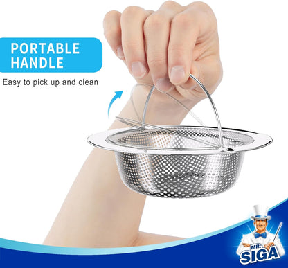 MR.SIGA_Kitchen_Sink_Strainer,_Stainless_Steel_Sink_Drain_Strainer,_Dishwasher_Safe,_2_Pack