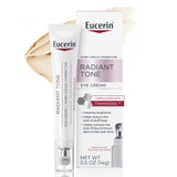 Eucerin Radiant Tone Eye Cream Dark Circle Corrector, Eye Brightening Cream with Thiamidol and Hyaluronic Acid, Helps Reduce the Look of Eye Puffiness, 0.5 Oz Tube