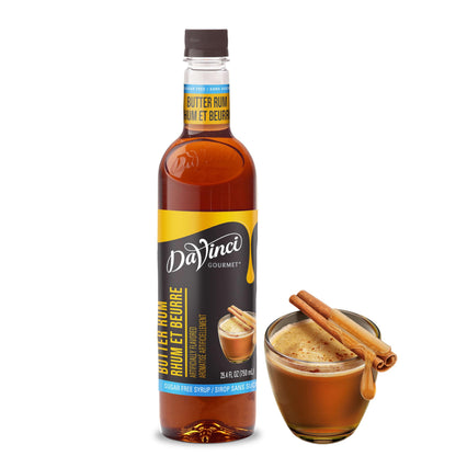 DaVinci Gourmet Sugar-Free Butter Rum Syrup, 25.4 Fluid Ounces (Pack of 1)