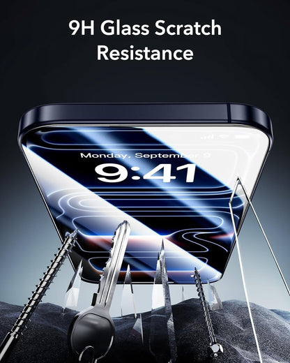 ESR_3_Pack_9H+_Glass_for_iPhone_17_Pro_Max_Privacy_Screen_Protector,_[Military_Grade_Shatterproof_&_Highly_Durable]_Armorite_Anti-spy_Tempered_Glass_with_UltraFit_Tray