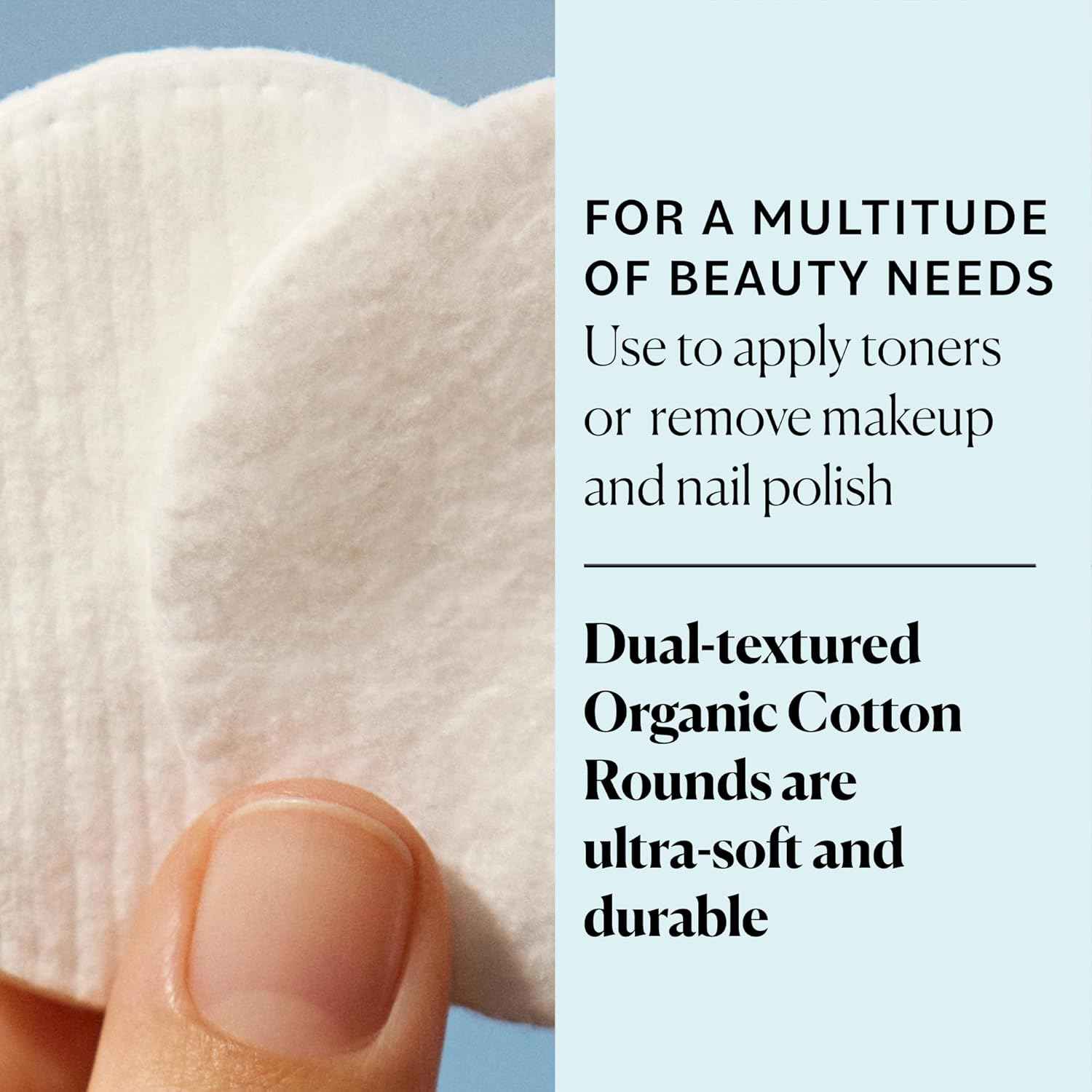 Sky Organics Organic Cotton Rounds for Sensitive Skin, 100% Pure GOTS Certified Organic for Beauty & Personal Care