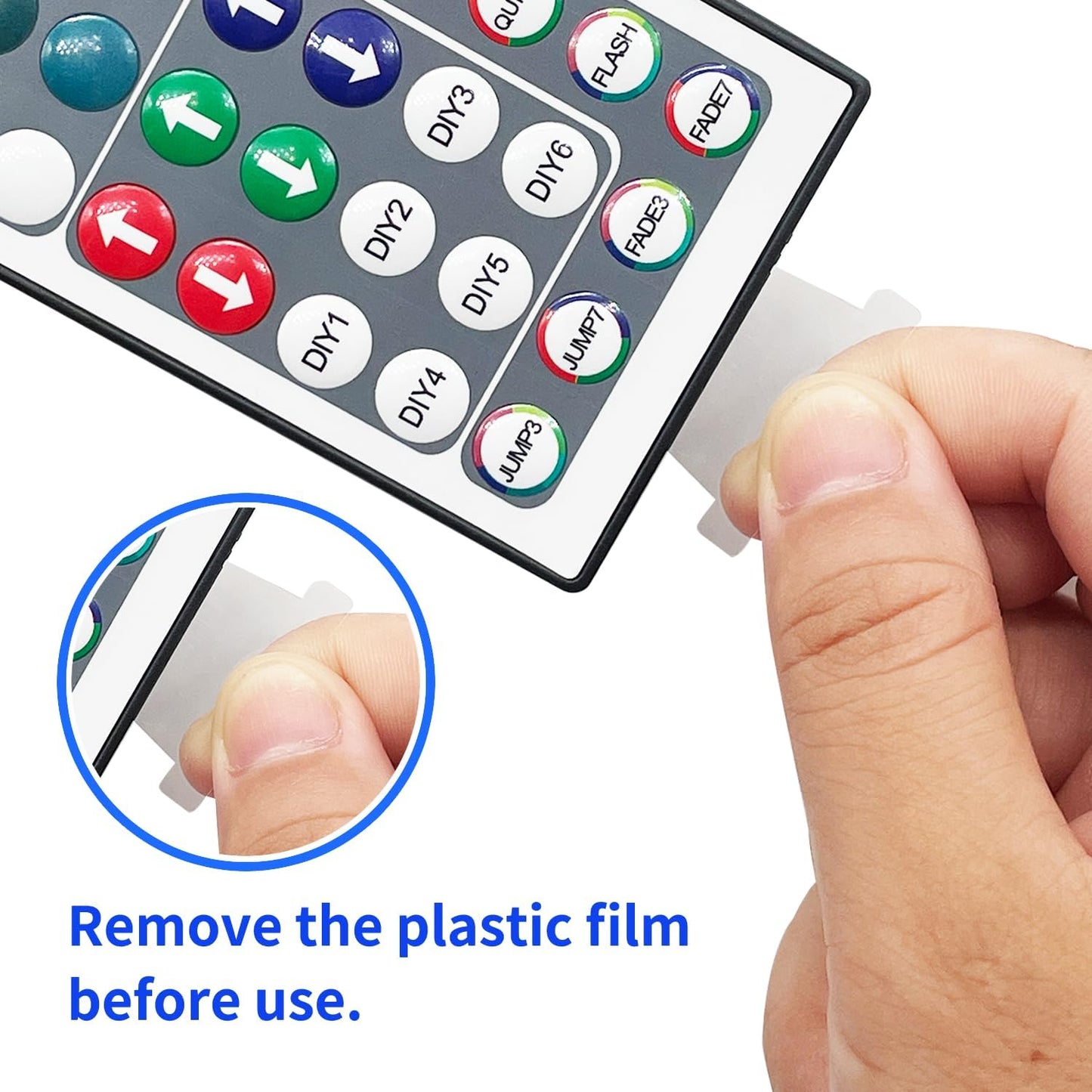 KEXU_44_Key_RGB_LED_Strip_Lights_IR_Remote_Control,Remote_Receiver_for_RGB_LED_Light_Strip,_24V_Power_Adapter_for_LED_Lights_for_Bedroom