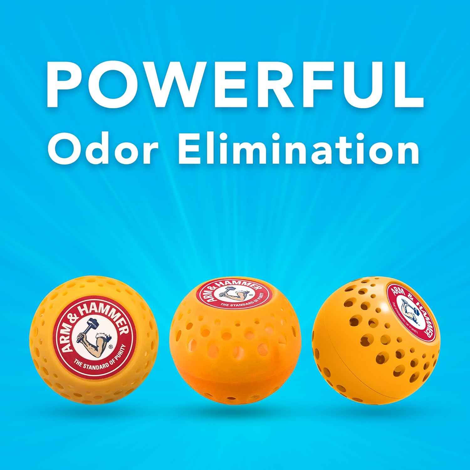 Arm & Hammer OdorBusterz® Odor Eliminator Balls – Baking Soda Odor Control for Closets, Drawers, Hampers & Small Spaces