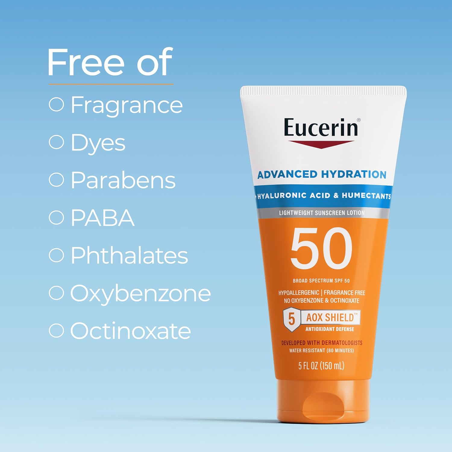 Eucerin_Sun_Advanced_Hydration_SPF_50_Sunscreen_Lotion,_Lightweight_Sunscreen_with_Hyaluronic_Acid_and_Humectants,_Hypoallergenic,_Fragrance_Free,_No_Oxybenzone_or_Octinoxate,_5_Fl_Oz_Tube
