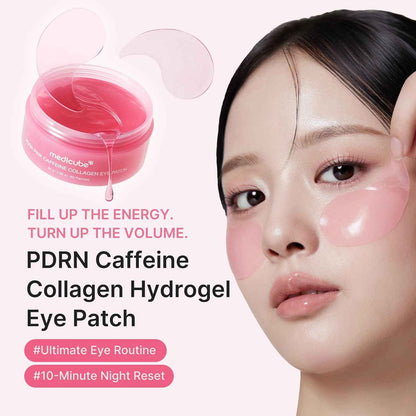 medicube PDRN Caffeine Collagen Eye Patch | Gel Eye Patches for the appearance of Dark Circles, Undereye Bags | Firming, Age-Defying Care with Retinol, Collagen | Korean Skincare | 30 Pairs