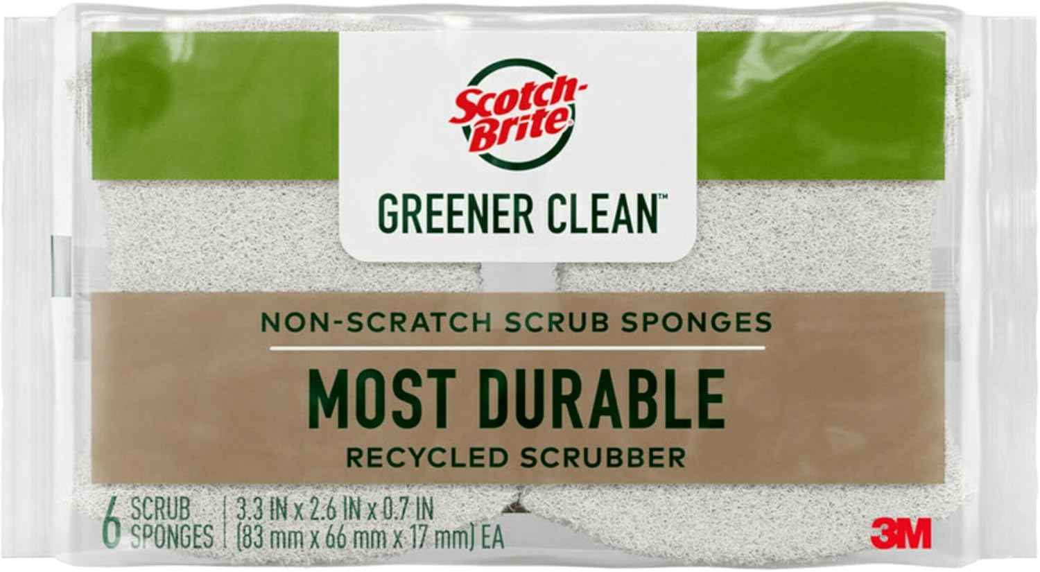 Scotch-Brite® Greener Clean™ Non-Scratch Scrub Sponge