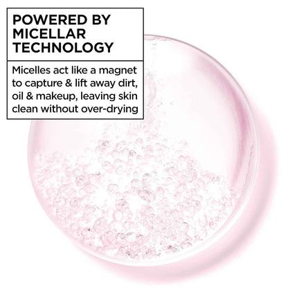 Garnier Micellar Water, Hydrating Facial Cleanser & Makeup Remover, Suitable for Sensitive Skin, Vegan, Cruelty Free