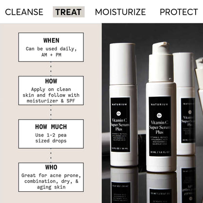 Naturium Vitamin C Super Serum Plus, Smoothing Face Care, plus Retinol, Hyaluronic Acid, Niacinamide & Salicylic Acid