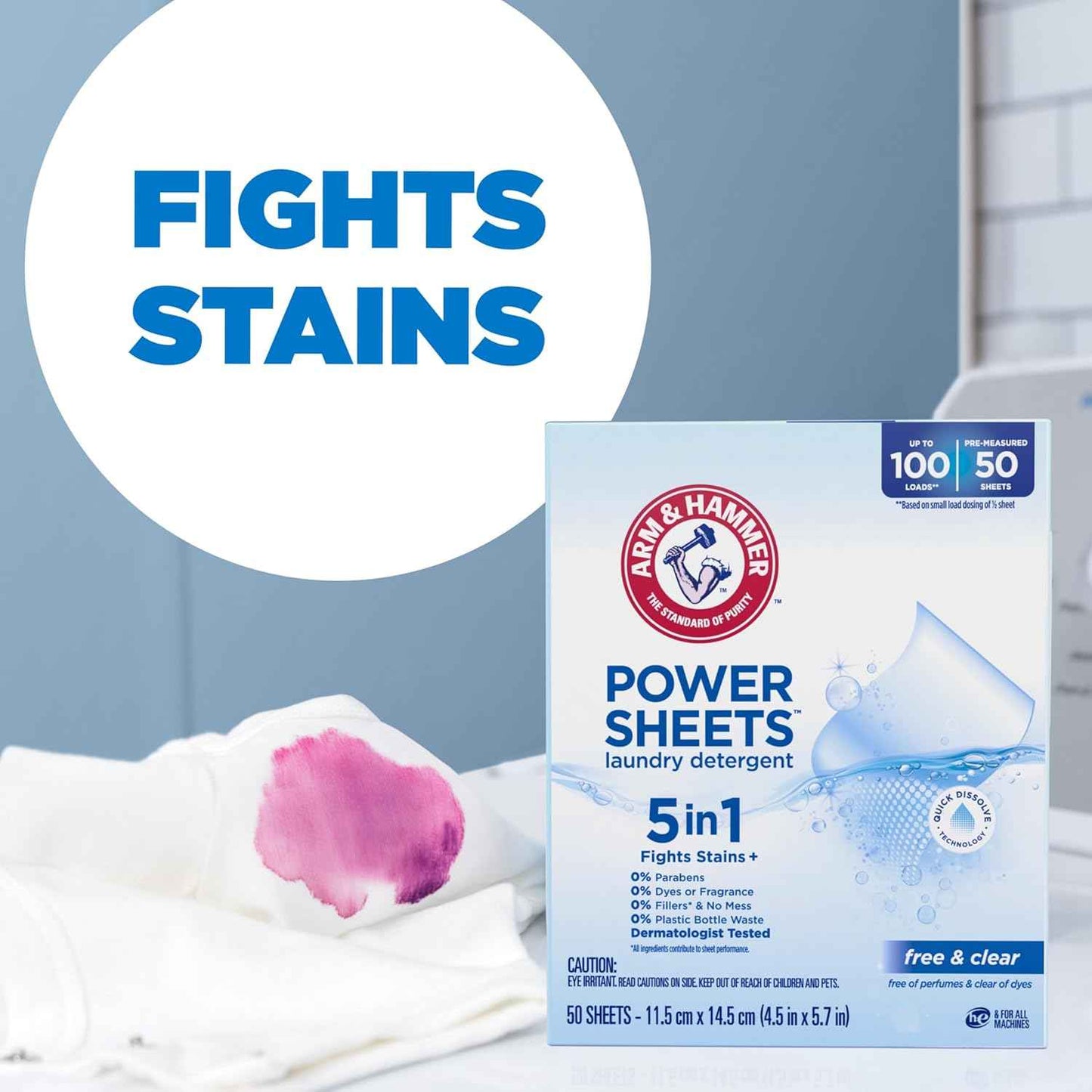 ARM & HAMMER 5in1 Power Sheets Laundry Detergent