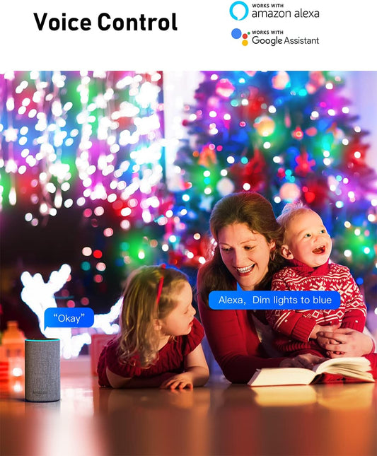 Aoycocr_66FT_132_LEDs_WiFi_Smart_Christmas_Tree_Lights,_Alexa_Voice_Controlled_RGB_Fairy_Lights_with_App,_Music_Sync_LED_Party_Lights_for_Xmas_Tree_&_Home_Holiday_Decor