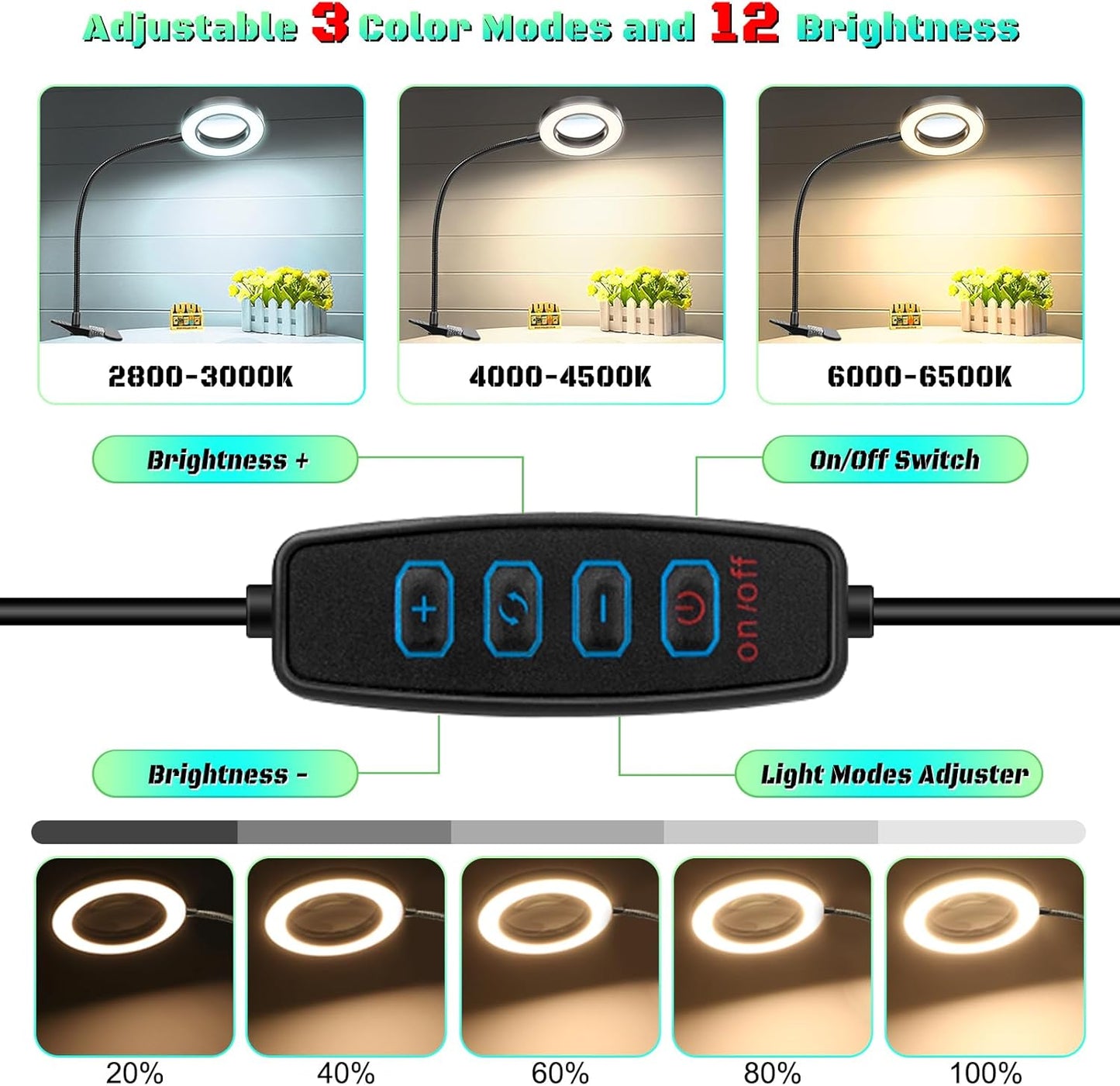 10X_Magnifying_Glass_with_Light,_Clip_on_Mganifier_with_Light,_48_LED_Desk_Magnifying_Glass_wtih_Clamp,_3_Modes_Dimmable_Magnifying_LED_Lamps_for_Bed_Work_Crafts_DIY_Repair