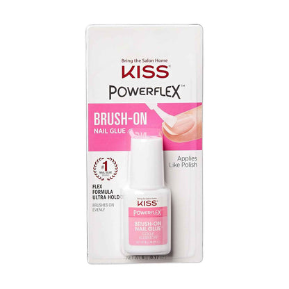 KISS Powerflex, Nail Glue for Press On Nails, Nail Bond, Includes 5g Brush-on Glue