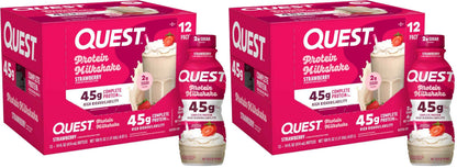 Quest Nutrition Protein Shake, 45g Protein, 2g Sugar, 4g Net Carbs, Ready to Drink, Gluten Free