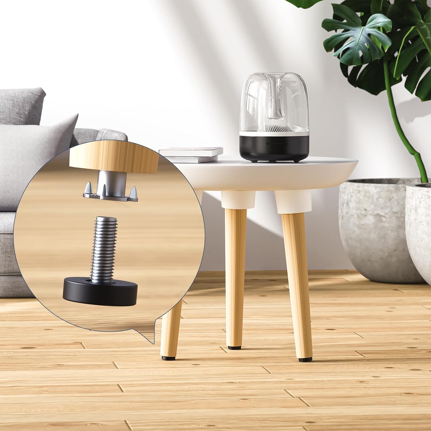 MROCO_Furniture_Leveling_Feet_with_T-Nuts,_12_PCS_1/4"-20_UNC_Thread_Adjustable_Levelers,_Leg_Levelers_Table_Feet_Screw_on_for_Deak,_Chairs,_Stool_Legs,_Cabinet