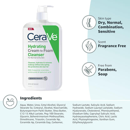 CeraVe_Hydrating_Cream_To_Foam_Cleanser,_Makeup_Remover_Face_Wash_For_Dry_Skin,_Foaming_Facial_Cleanser_With_Hyaluronic_Acid,_Normal_To_Dry_Skin,_Fragrance_Free_&_Non_Comedogenic,_19_Fluid_Ounce