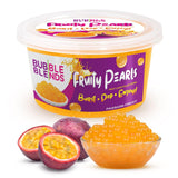 Bubble Blends Passion Fruit Popping Boba (1lb / 16oz) - Popping Pearls Non-Dairy, 100% Fat-Free - Real Fruit Juice - Bursting Boba Pearls for Bubble Tea and Boba Drink (4.5 Servings)