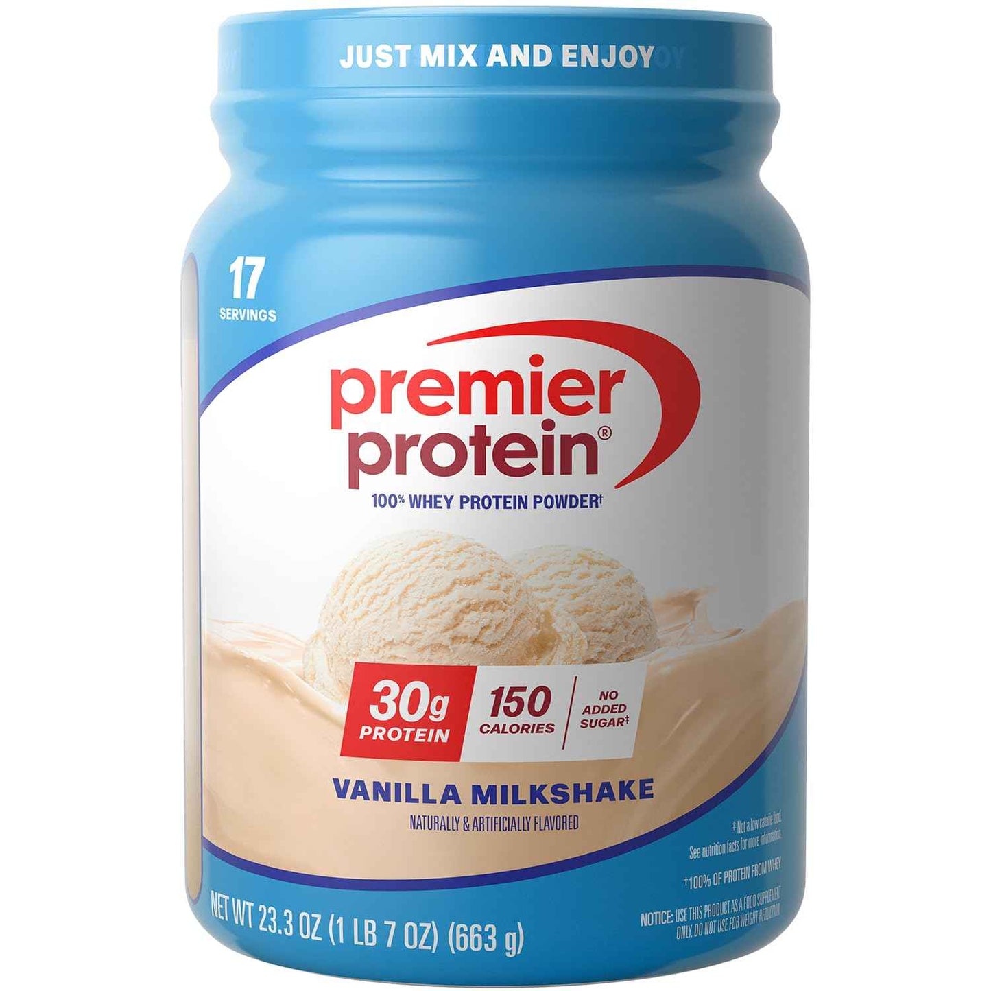 Premier Protein Powder, 30g Protein, No Added Sugar, 100% Whey Protein, Keto Friendly, Soy & Gluten Free