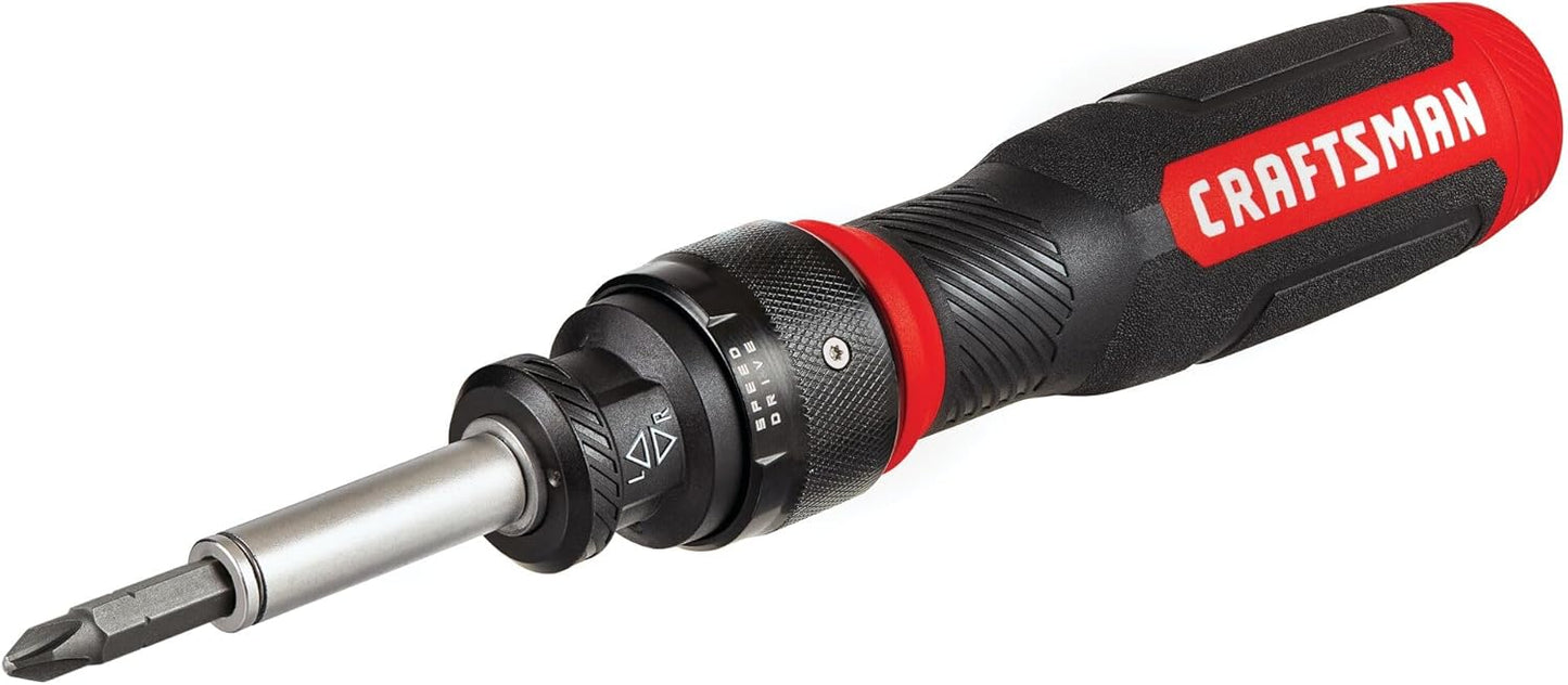 CRAFTSMAN_Ratcheting_Screwdriver,_SpeedDrive,_2”_Double_Ended_Bits_Included,_Handle_Holds_Up_To_6_Bits_(CMHT68129)