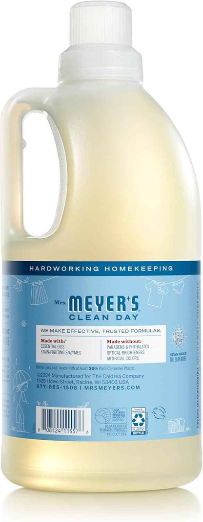 MRS. MEYER'S CLEAN DAY Laundry Detergent, 64 Ounce Bottle