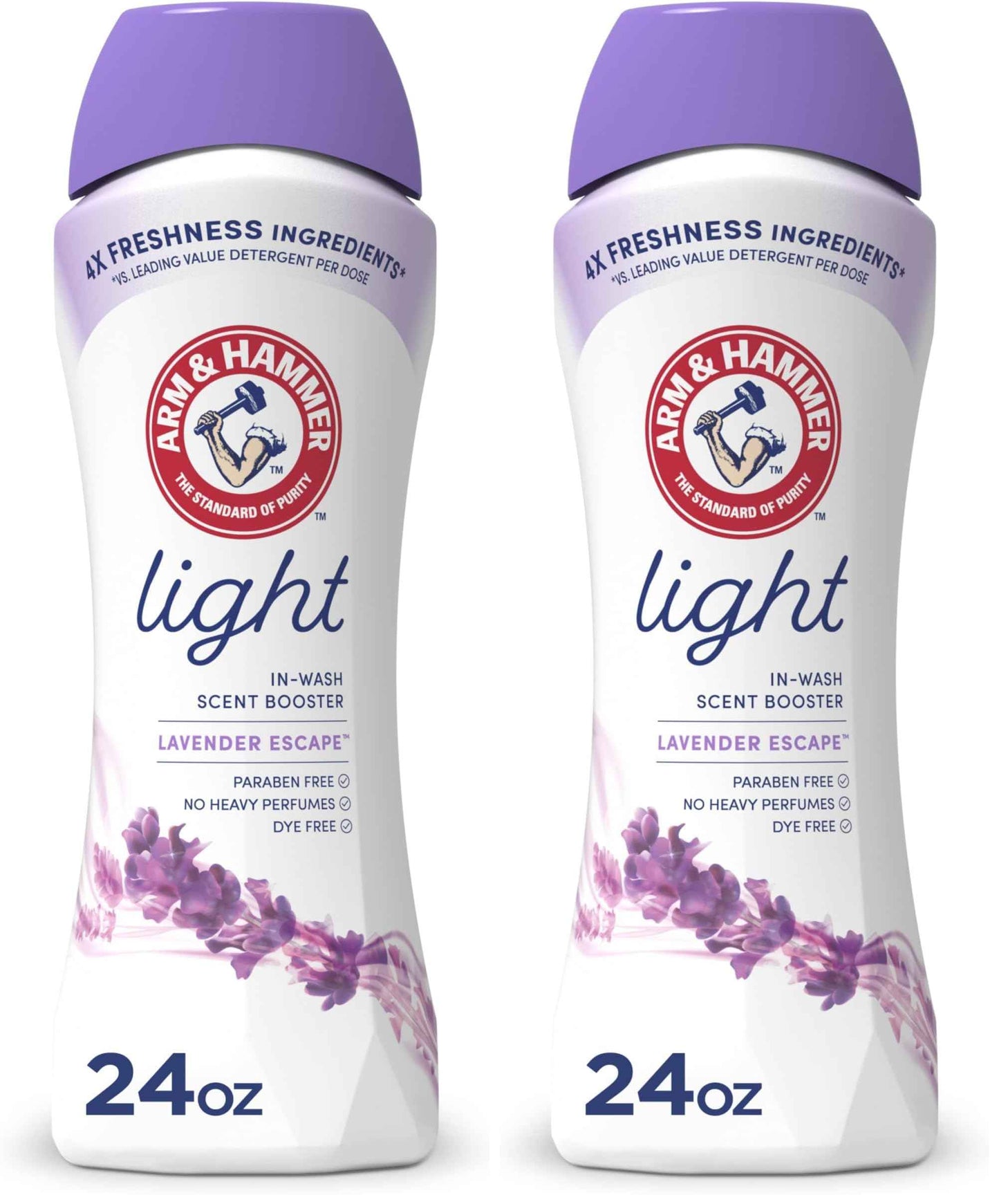 ARM & HAMMER Light In-Wash Scent Booster, Laundry Scent Booster Lavender Escape scent, 24 Oz