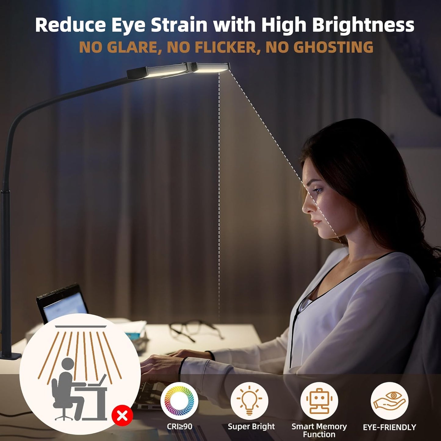 Led_Desk_Lamp_for_Home_Office,_Eye-Care_Architect_Light_with_Clamp,_Smart_Double_Head_Computer_Monitor_Table_Clip_Lamp,_Adjustable_Flexible_Goose-Neck,_25_Lighting_Models,_Task_Lamp,_Black