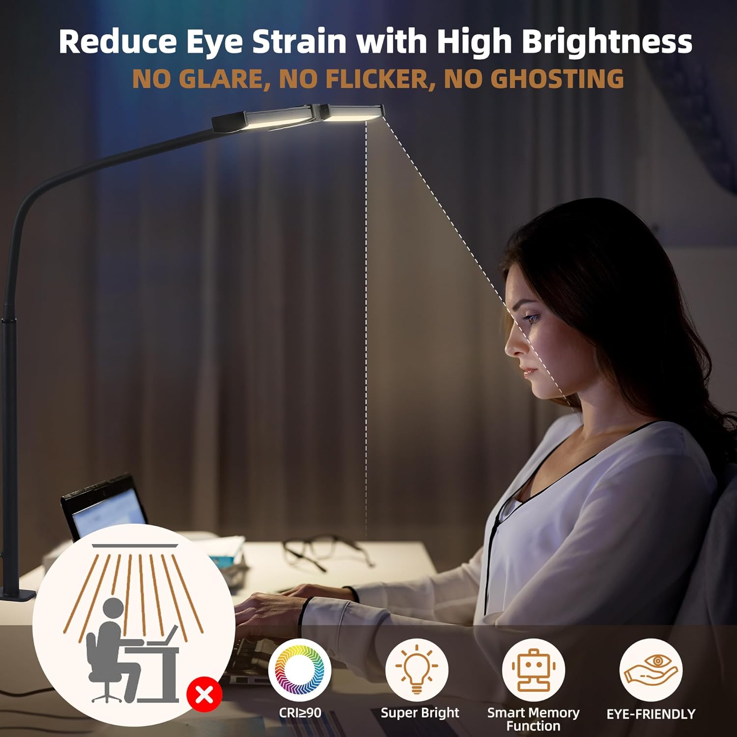 Led_Desk_Lamp_for_Home_Office,_Eye-Care_Architect_Light_with_Clamp,_Smart_Double_Head_Computer_Monitor_Table_Clip_Lamp,_Adjustable_Flexible_Goose-Neck,_25_Lighting_Models,_Task_Lamp,_Black
