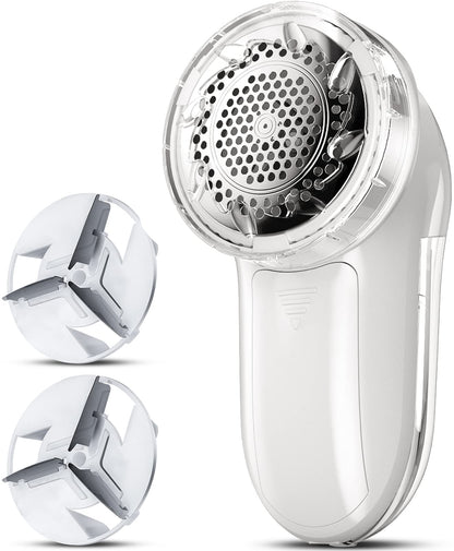 Bymore Fabric Shaver, Lint Remover, Lint Shaver Defuzzer Sweater Shaver for Clothes and Furniture with AC Adapter Pill Fuzz Remover-White
