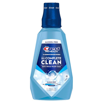 Crest_Mouthwash_Pro_Health_Complete_Clean,_CPC_(cetylpyridinium_chloride)_Antigingivitis/Antiplaque,_Alcohol_Free,_Clean_Mint,_1_L_(33.8_fl_oz)