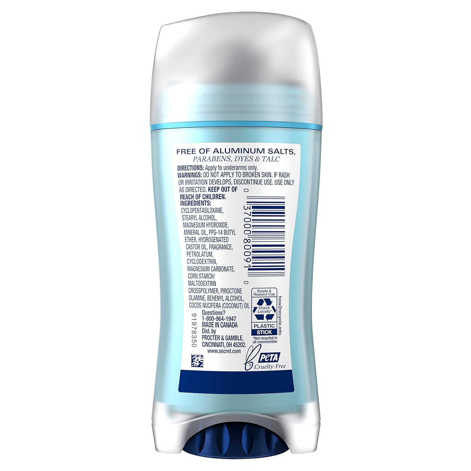 Secret_Aluminum_Free_Deodorant_for_Women,_48hr_Odor_Protection,_Naturally_Derived_Ingredients,_Free_of_Parabens_Dyes_Talc_&_Baking_Soda,_PH_Balanced,_Dry_Solid,_Coconut_Scent,_2.4_oz_(Pack_Of_3)