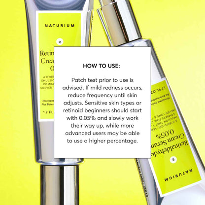 Naturium Retinaldehyde Cream Serum 0.10%, Advanced Anti-Aging & Smoothing Potent Face & Skin Care, 1.7 oz