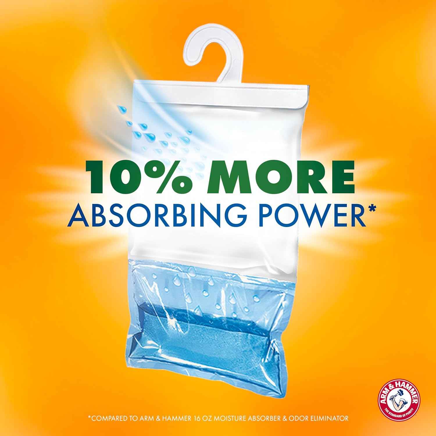 Arm & Hammer Essentials Hanging Moisture Absorber and Odor Eliminator, 17.5 oz., 3 Pack, Moisture Absorbers for Closets, Laundry Rooms and Bedrooms, Long-Lasting Freshness