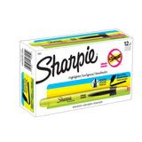 Sharpie Retractable Highlighters, Chisel Tip, Fluorescent Yellow, 12 Count