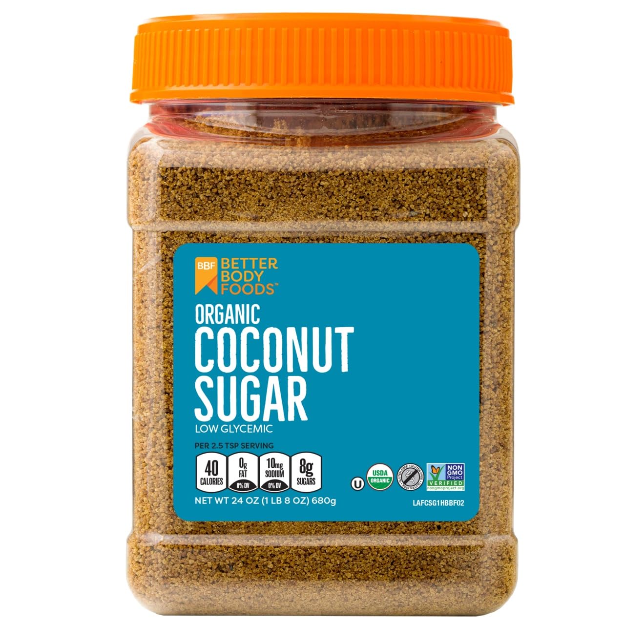 BetterBody_Foods_Organic_Coconut_Sugar,_Gluten-Free,_Non-GMO,_Low_Glycemic_Sugar_Substitute,_1.5_lbs,_24_Ounce