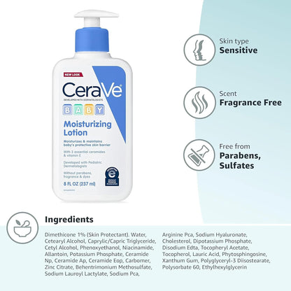 CeraVe_Baby_Lotion,_Gentle_Baby_Skin_Care_with_Ceramides,_Niacinamide_&_Vitamin_E,_Fragrance,_Paraben,_Dye_&_Phthalates_Free,_Lightweight_Moisturizer,_8_Ounce,_Packaging_May_Vary