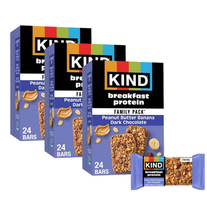 KIND Breakfast Protein Peanut Butter Banana Dark Chocolate, 8g Protein, Gluten Free, 36 Count