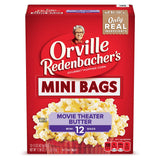 Orville Redenbacher's Microwave Popcorn, Movie Theater Butter Flavor, Mini Bags, 1.5 oz., 12-Count