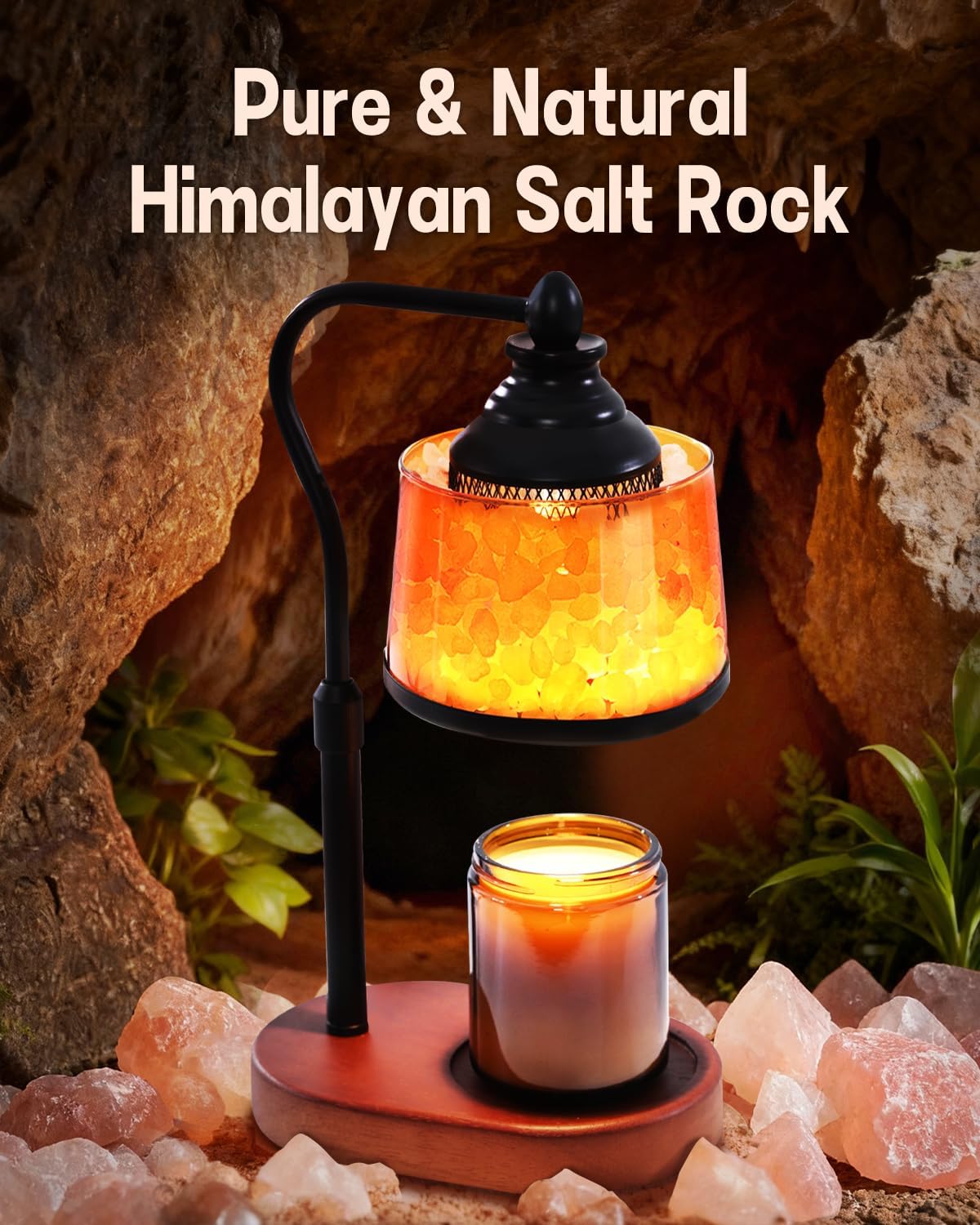 3-in-1_Candle_Warmer_Lamp_with_Timer_Dimmable,_Himalayan_Salt_Lamp_&_Passive_Diffuser,_Gifts_for_Women,_House_Warming_Gifts_New_Home_Decor,_Wax_Melt_Warmer_for_Jar_Candles_(2_Bulbs)