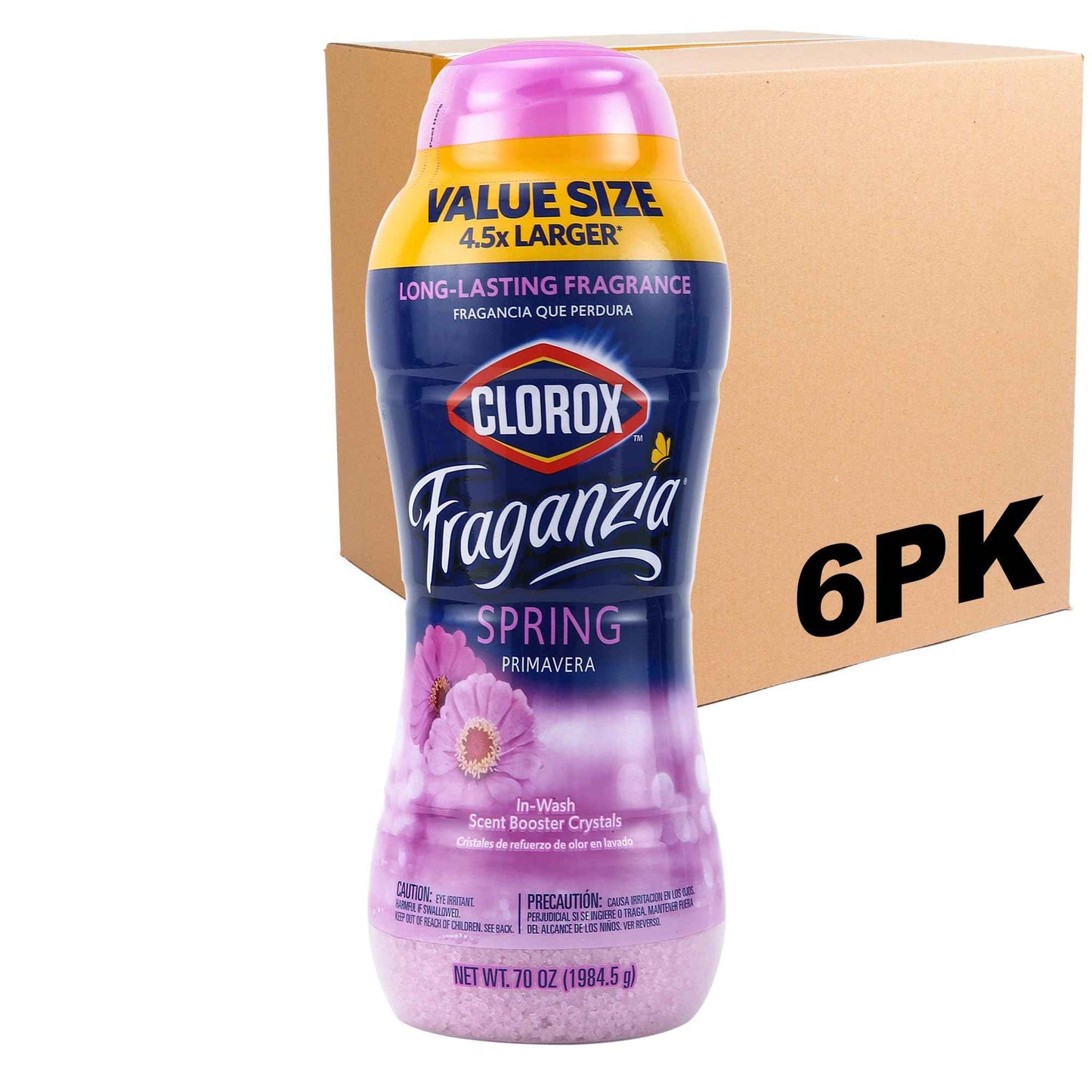 Clorox Fraganzia Laundry Scent Booster Crystals, In-Wash Fragrance Beads for Fresh-Smelling Clothes & Linens, Safe for All Fabrics & Colors, Easy-Pour Bottle