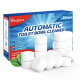 Vacplus Toilet Bowl Cleaner Tablets, Automatic Cleaners with Bleach, Slow-Releasing Toilet Tank Cleaners for Deodorizing & Descaling, Household Toilet Cleaners against Tough Stains