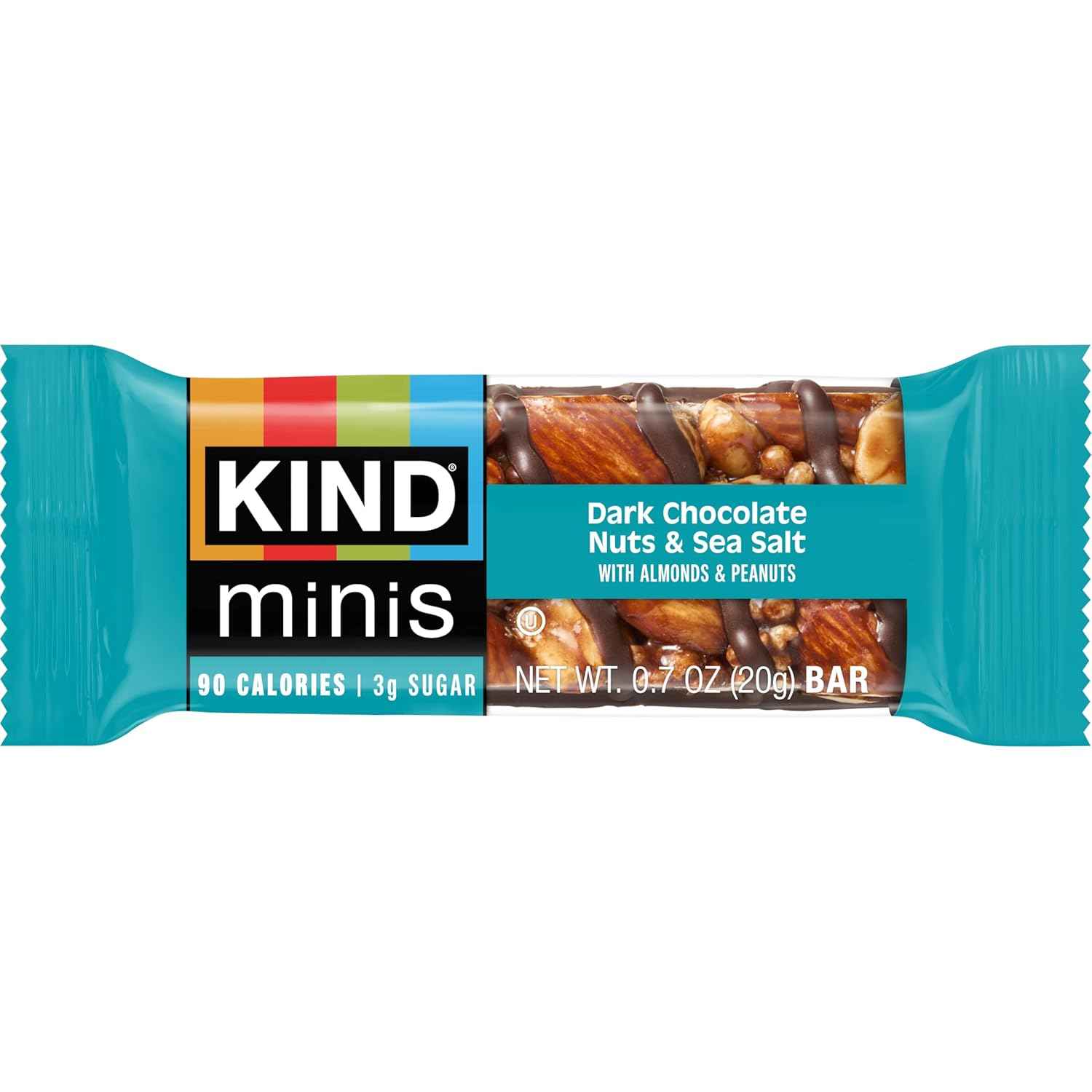 KIND Mini Snack Bars Variety Pack, Gluten Free, Low Sugar, Low Calorie Snacks, Dark Chocolate Nuts & Sea Salt, Caramel Almond & Sea Salt, Dark Chocolate Cherry Cashew, 80 Count