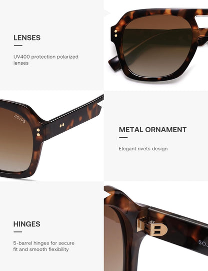 SOJOS_Retro_Thick_Polarized_Aviator_Sunglasses_for_Women_Men,_Large_Trendy_Bold_Square_Pilot_Shades_SJ2385