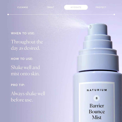 Naturium Barrier Bounce Mist, Hydrating Skincare with Urea, Squalane, Plant-Derived Ceramide & Aloe, 100 mL / 3.4 fl oz
